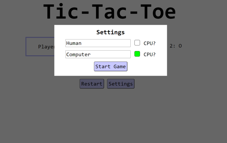 Tic-tac-toe Web Game In JavaScript With Source Code