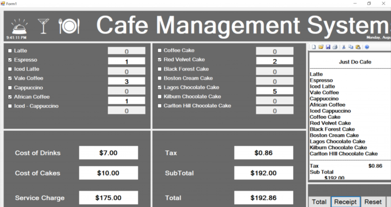 Cafe Management System In C# With Source Code_Feature Image