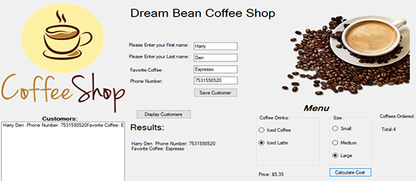 Simple Coffee Shop System In C# With Source Code