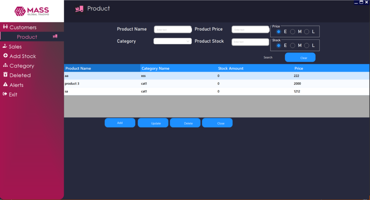 Stock Management App In C# With Source Code