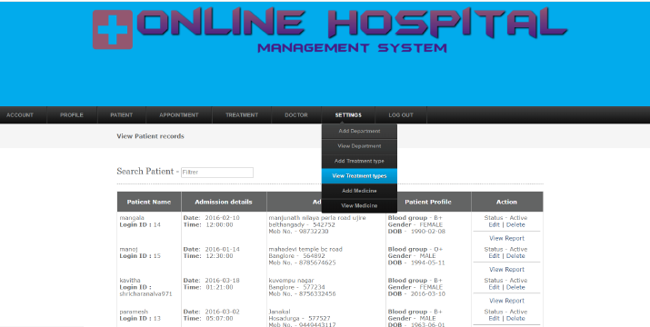 Online Hospital Management System In PHP With Source Code