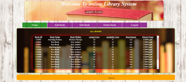 Online Library System In PHP With Source Code