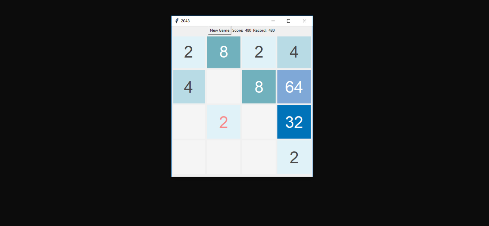 Simple 2048 Game In Python With Source Code