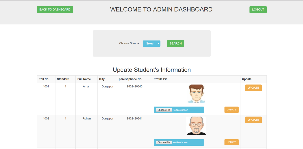Student Details Management System In PHP With Source Code