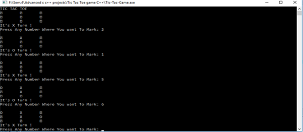 Tic-Tac-Toe Game In C++ With Source Code