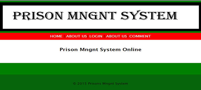 Prison Management System In PHP With Source Code