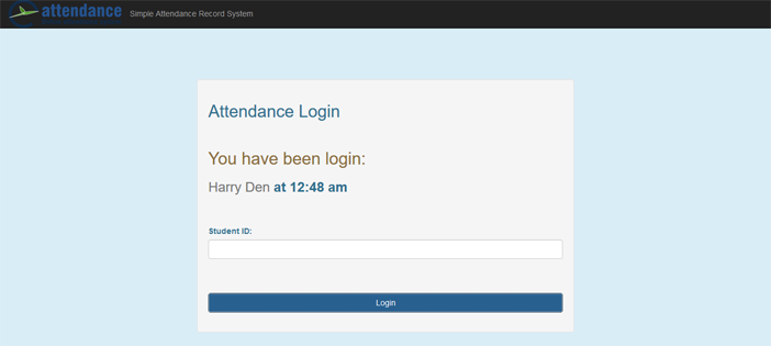 Simple Attendance Record System In PHP With Source Code