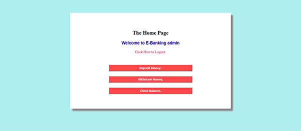 Simple E-Banking System In PHP With Source Code