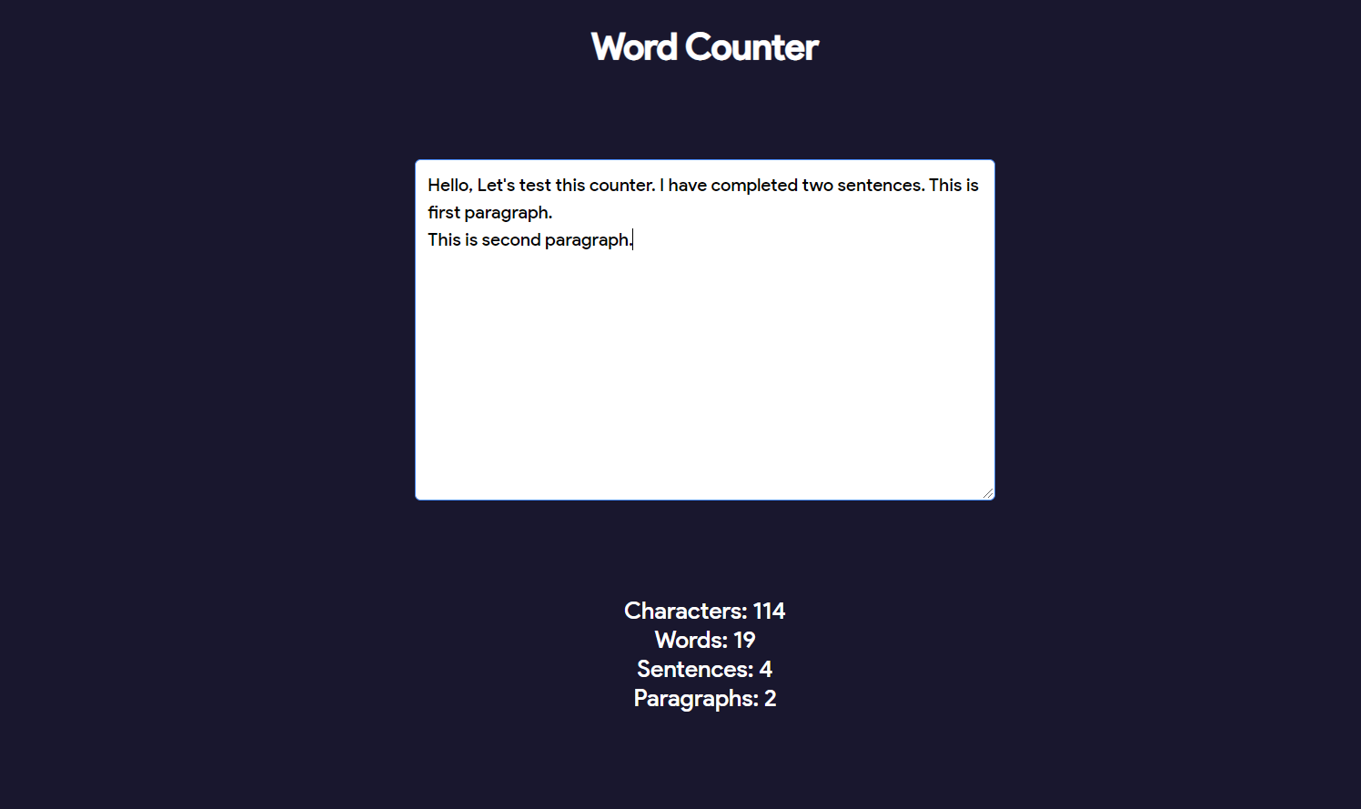 Word Counter In JavaScript With Source Code