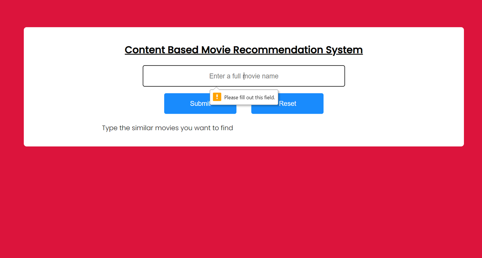 Movie Recommendation System In Python With Source Code