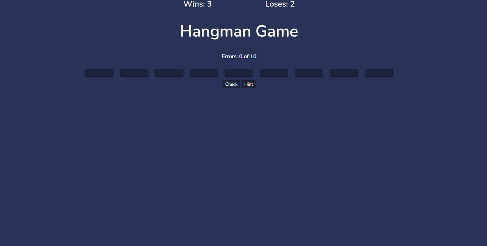 Simple Hangman Game In JavaScript With Source Code