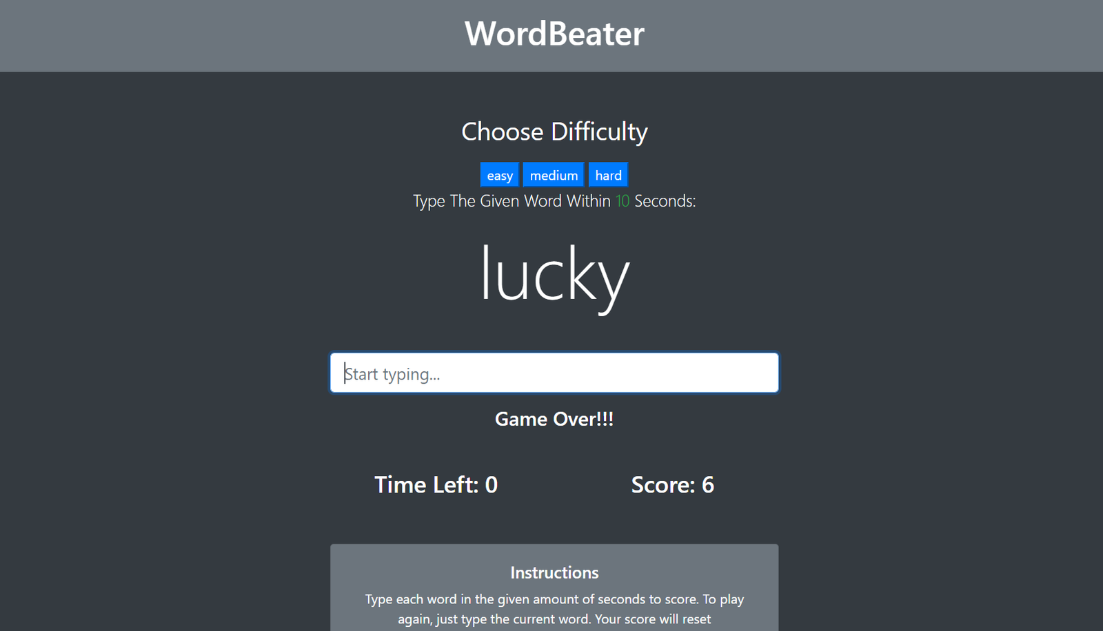Word Beater In JavaScript With Source Code