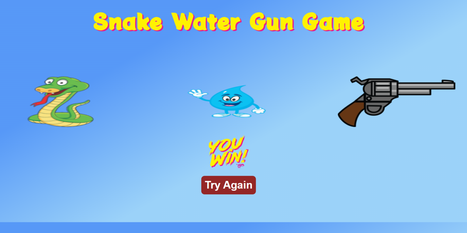Snake Water Gun Game In JavaScript With Source Code