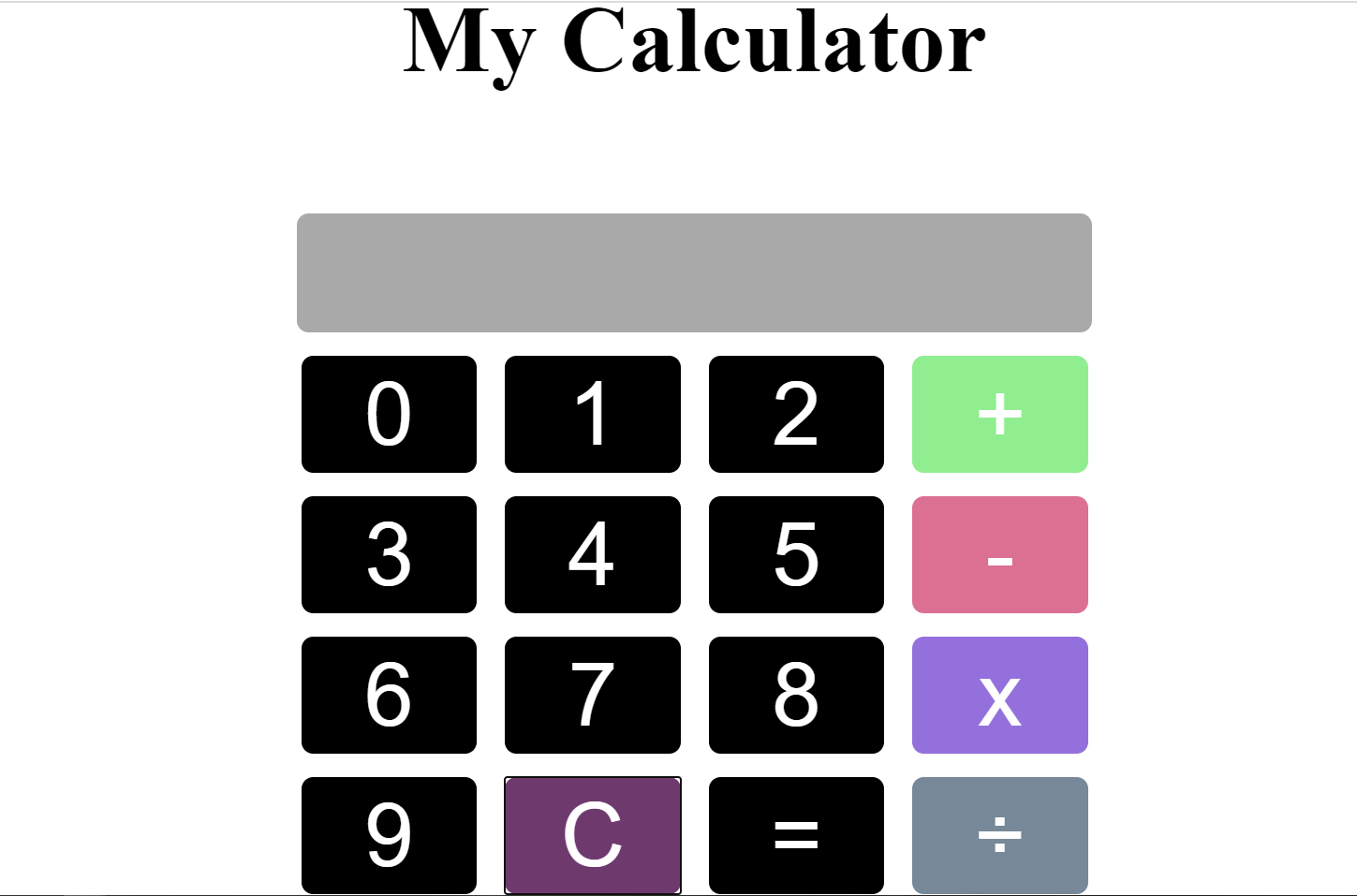Functional Calculator In JavaScript With Source Code