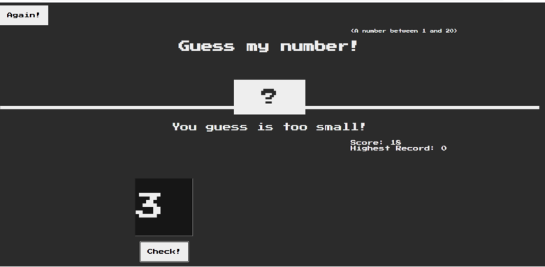 Guess Number In JavaScript With Source Code